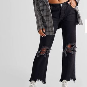 Free people mid rise straight leg jeans